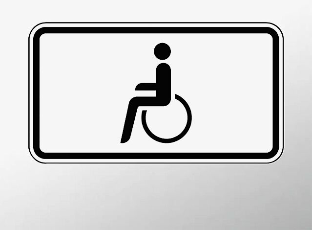 Verkehrszeichen: Nur Schwerbehinderte mit außergewöhnlicher Gehbehinderung und Blinde