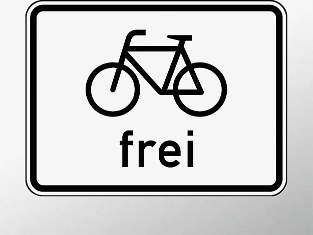 Verkehrszeichen: Radverkehr frei