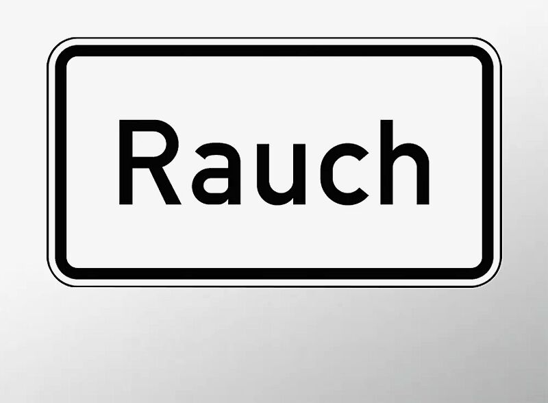Verkehrszeichen: Rauch