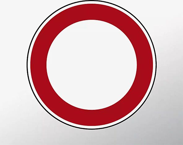 Verkehrszeichen: Verbot für Fahrzeuge aller Art