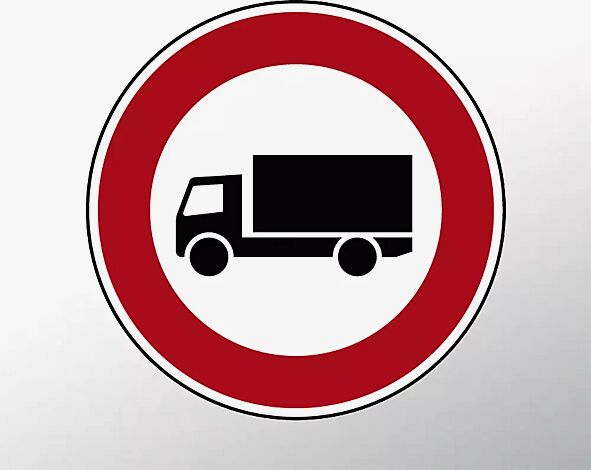 Verkehrszeichen: Verbot für Kraftfahrzeuge über 3,5 t