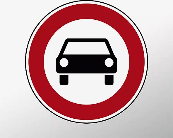 Verkehrszeichen: Verbot für Kraftwagen