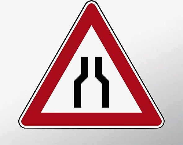 Verkehrszeichen: Verengte Fahrbahn