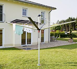 Wäschespinne MAHLU mit Applikationen in anthrazitgrau