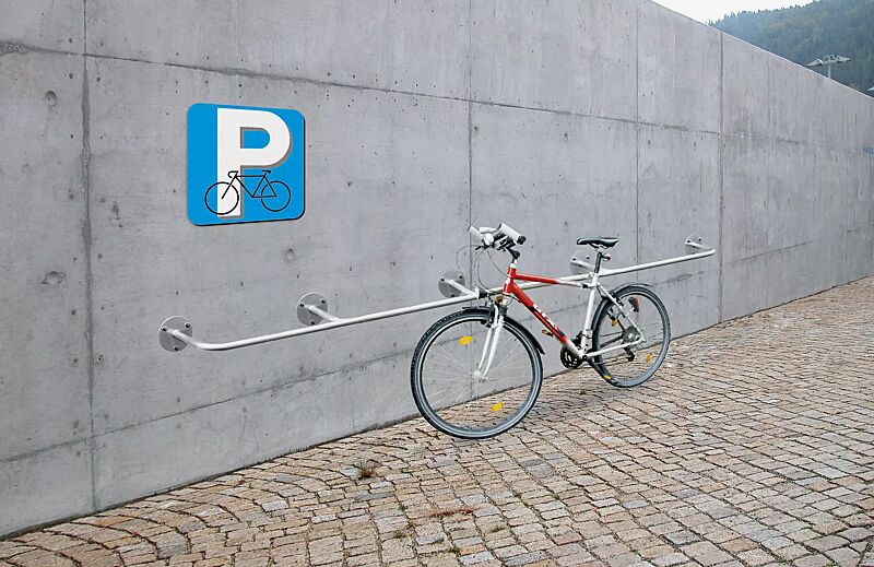 Wandanlehnbügel JEFFERSON bestehend aus 1 Anfangs-, 2 Mittel- und 1 Endbügel, feuerverzinkt