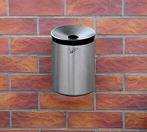 Wandascher GLASGOW, 6 Liter, in graualuminium ähnlich RAL 9007